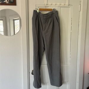 Abercrombie Gray Pleated Trousers